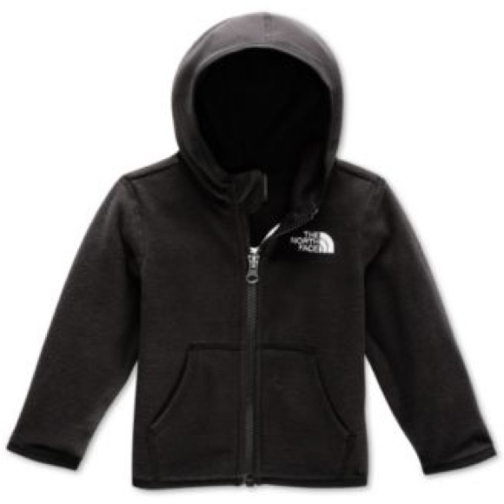 The North Face Kids Black Hooded Zip Fleece Jacket
